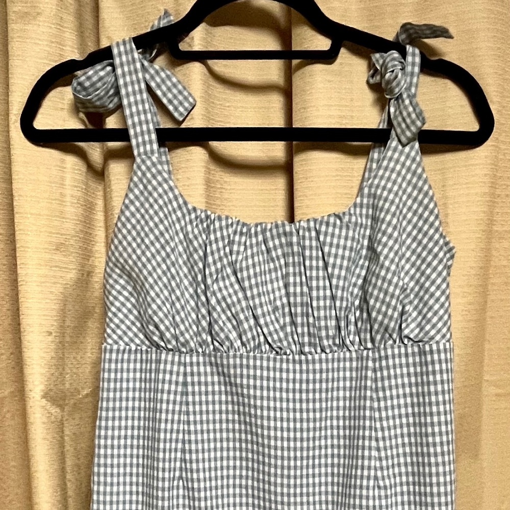 Blue Checkerboard Dress